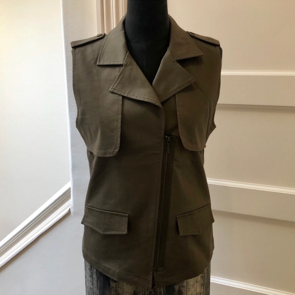 Pixley Moto Style Twill Vest